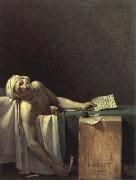 Jacques-Louis  David death of marat oil painting artist